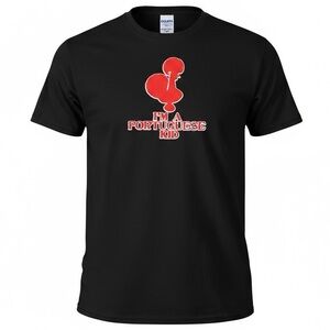 👛 (ANY 2/$20)GILDAN DryBlend Black Short Sleeve Tee: “I’m A Portugese Kid”
